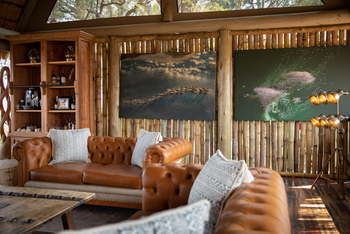 Sitatunga Private Island Camp: Sofaecke Nahaufnahme