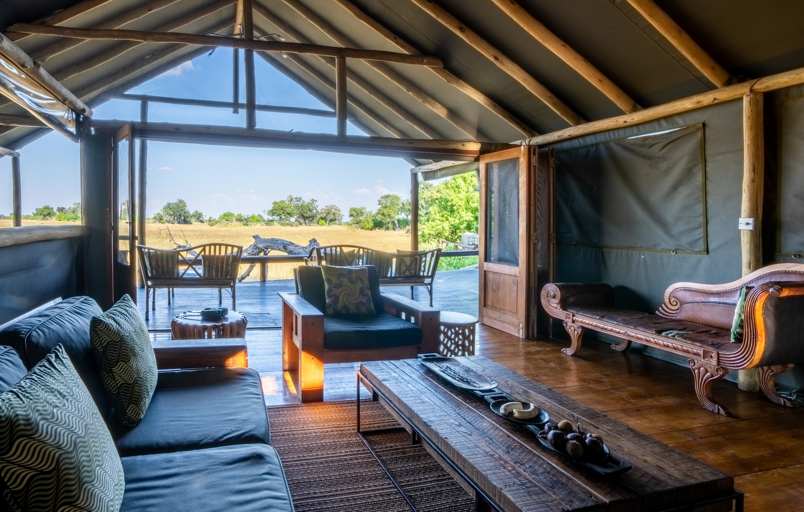 Mokolwane Camp Mokolwane Camp: Lounge mit Blick