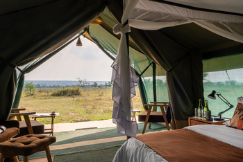 Nasikia Mobile Migration Camp: Blick aus einem Zelt