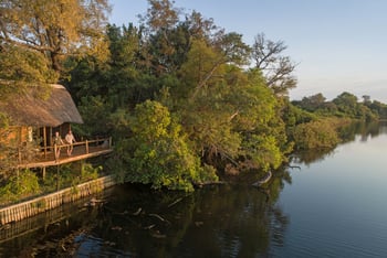 Xugana Island Lodge: Lodge direkt am Fluss