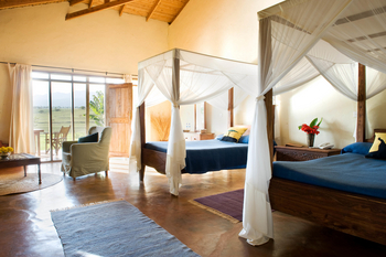 Ngorongoro Farmhouse: Zwei Einzelbetten im Gästezimmer