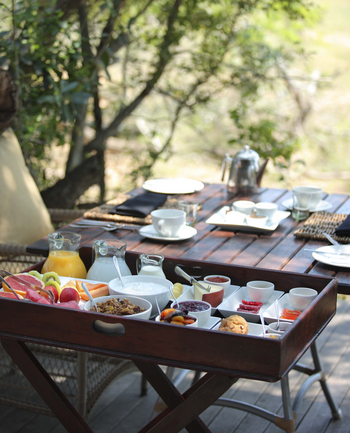 &Beyond Phinda Vlei Lodge: Frühstück im Freien
