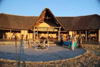 Nxai Pan Camp: Frühstücksbar an der Boma