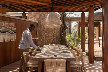 Singita Milele: Esstisch