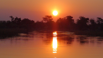 Island Safari Lodge: Sonnenuntergang