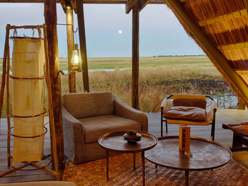 King Lewanika Lodge: Sitzecke in der Lounge