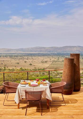 Laba Grumeti Art Lodge: Lunch auf der Veranda