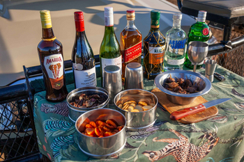 Madikwe Hills Private Game Lodge: Safari Drinks Setup am Nachmittag