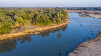 Takwela Camp Takwela Camp: Lage am Luangwa