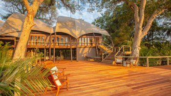 Jacana Camp: Aufgang zur oberen Etage