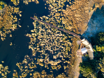 Selinda Camp Selinda Camp: Drohnenaufnahme