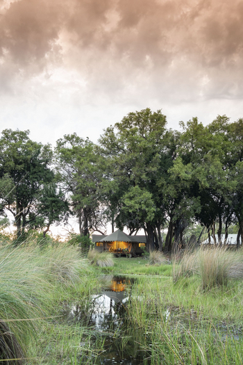 Duba Explorers Camp: Lagune vor einem Zelt