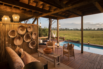 Little Sable Camp: Sitzecke am Pool mit Ausblick