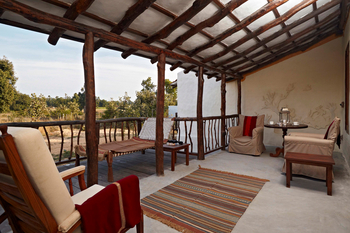 Samode Safari Lodge Samode Safari Lodge: Private Veranda