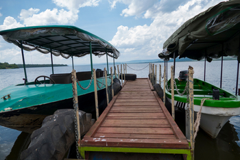 Mihingo Lodge: Anlegesteg