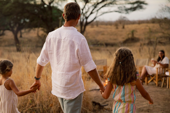 Olkeri Camp: Vater mit Kindern