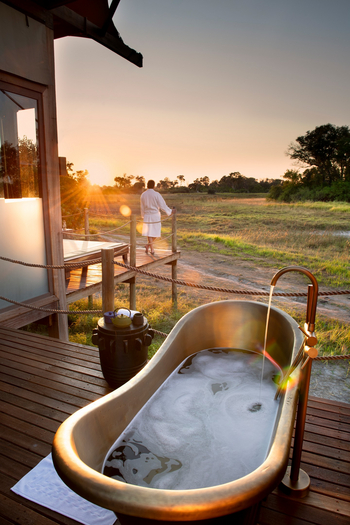 Atzaro Okavango Camp: Freistehende Badewanne