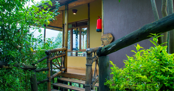 Ichumbi Gorilla Lodge Ichumbi Gorilla Lodge: Treppe zum Robin-Chat-Cottage