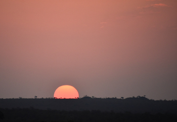 Koro River Camp: Untergehende Sonne