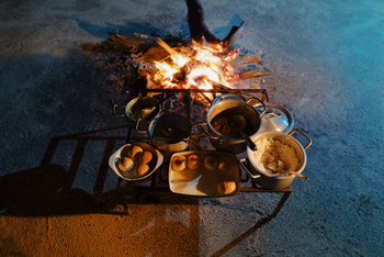 Ombako Fly Camp: Eintopf mit Reis