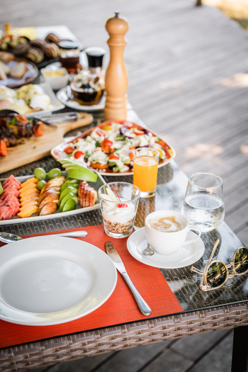 Muzimu Lodge: Frühstück