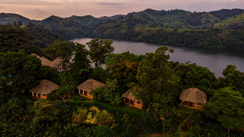 Ndali Lodge: Gästechalets von oben