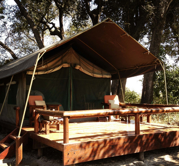 Kujwana Camp: Gästezelt von außen