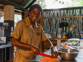 Ndhovu Safari Lodge: In der Küche