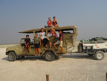 Okutala Lodge: Jugendliche bereit zum Ausflug