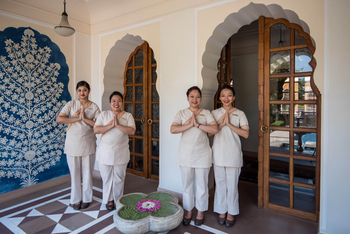 The Oberoi Rajvilas: Spa - Begrüßung