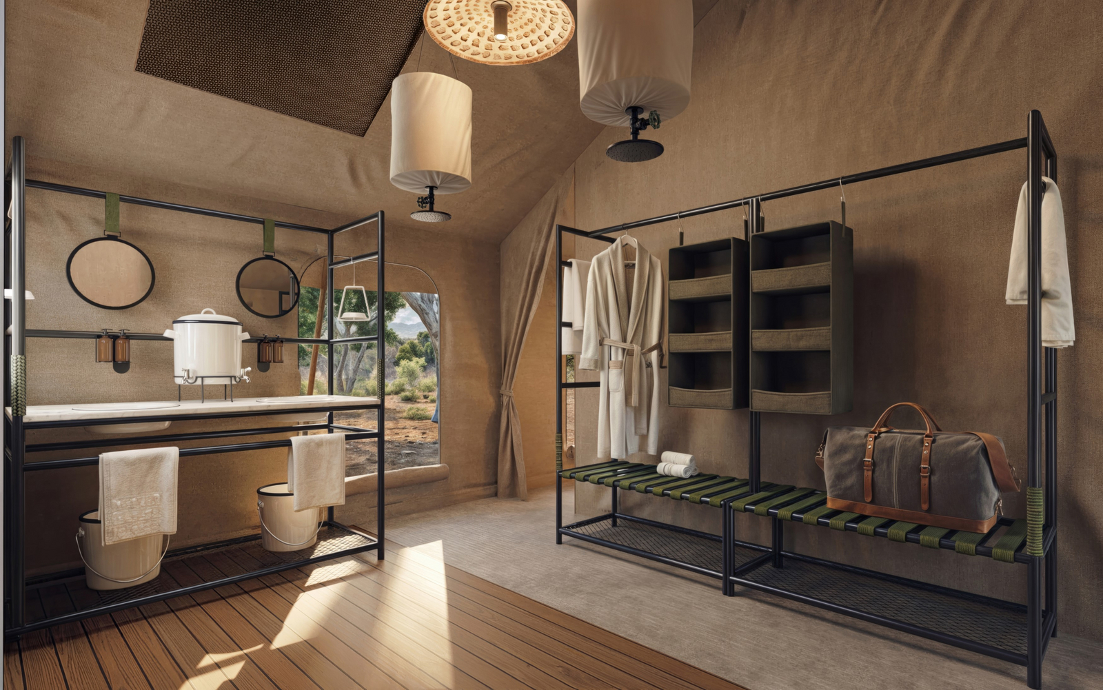 andBeyond Sandibe under Canvas andBeyond Sandibe under Canvas: Gästebad