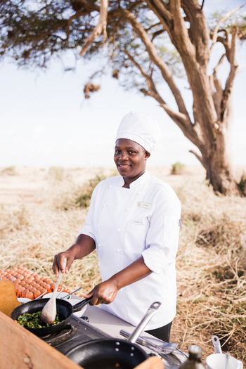 Elewana Tortilis Camp: Frisch gebratene Eier