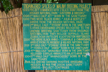 Mvuu Lodge: Infotafel