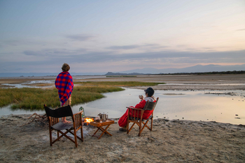 Ombako Fly Camp: Lagerfeuer