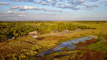 King Lewanika Lodge: Lodge von oben