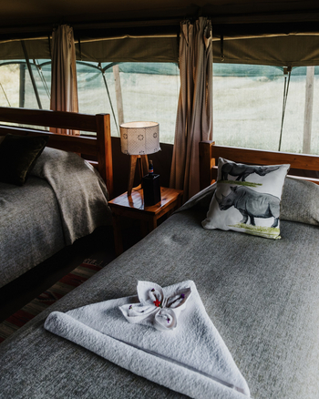 Porini Rhino Camp: Handtuchkunst