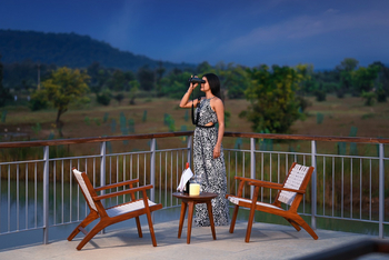 Waghoba Eco Lodge: Terrasse