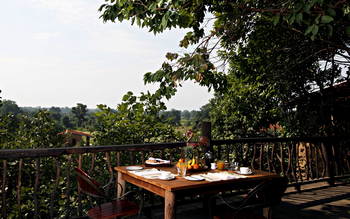 Samode Safari Lodge Samode Safari Lodge: Frühstückstisch
