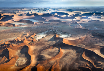 Kwessi Dunes: Dünenlandschaft von oben