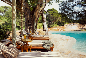 Laba Jongomero: Sonnenliegen vor dem Pool