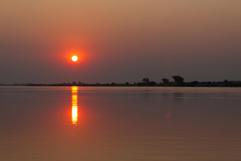 Zambezi Mubala Lodge: Untergehende Sonne