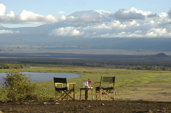 Amboseli Serena Safari Lodge: Sundowner mit Blick