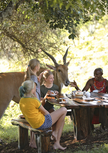 Saruni Mara Camp: Outdoor Lunch mit Resident Eland