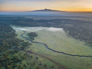 Solio Lodge: Blick auf Mt. Kenya