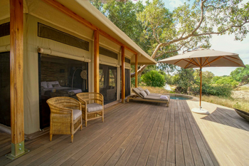 Koro River Camp: Private Terrasse