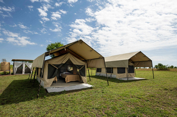 Mara Kati Kati Tented Camp: Gemütliches Canvas-Schlafzelt im Tageslicht