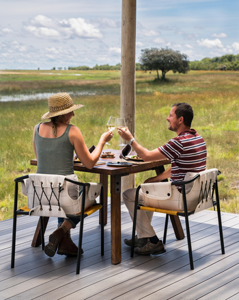 King Lewanika Lodge: Gäste beim Essen