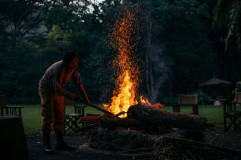 Moivaro Lodge: Gemütlicher Abend am Lagerfeuer im Busch