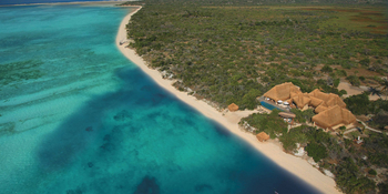 Azura Benguerra Island: Presidential Villa aus der Luft