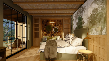 Laba Ngorongoro Crater: Schlafzimmer mit Fensterfront